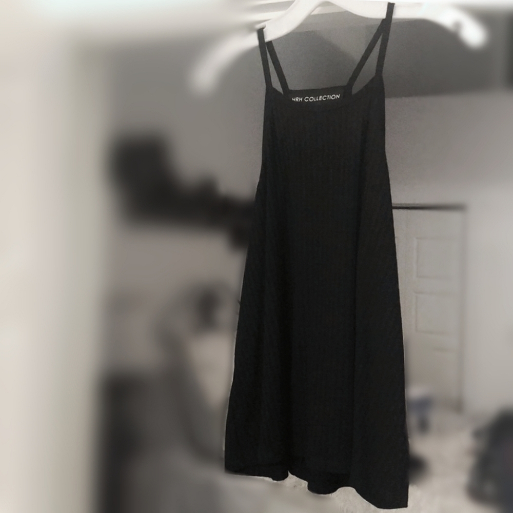HRH collection black ribbed tank